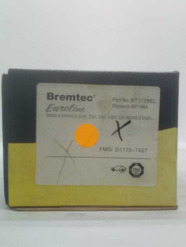 Bremtec Euroline Rear Brake Pad Set For BMW 3 Seires [E90 E91 E93] 320-335 2.5L