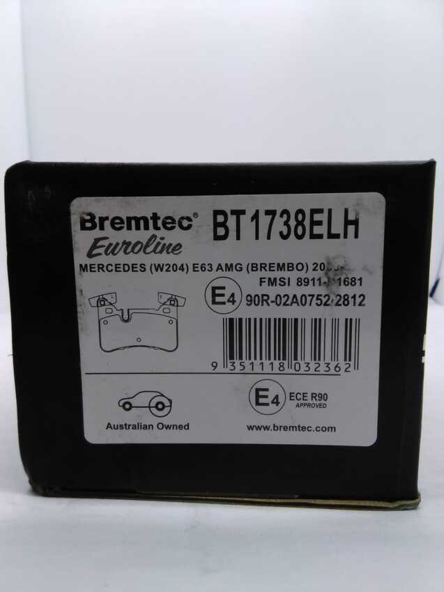 Bremtec Euroline Ceramic Brake Pad - BT1738ELH