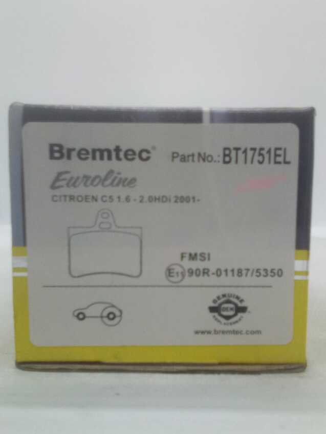 Bremtec Euro Line Ceramic Disc Brake Pads - BT1751EL
