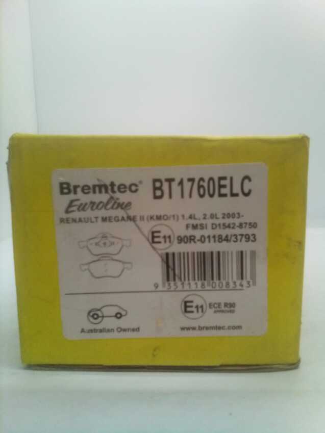 Bremtec Euroline Ceramic Brake Pad - BT1760ELC