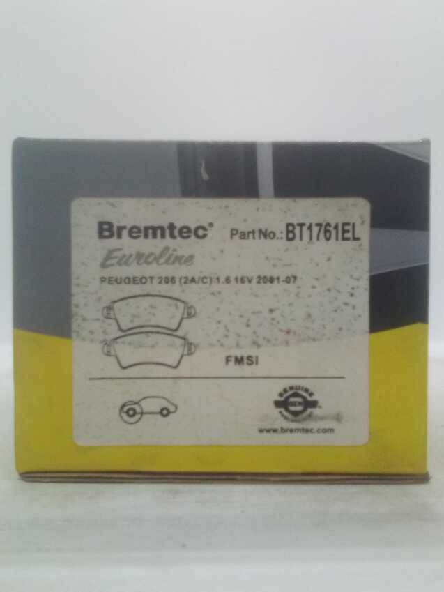 Bremtec Euro Line Ceramic Disc Brake Pads - BT1761EL