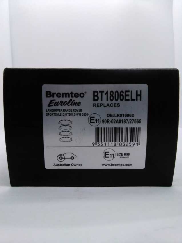 Bremtec Euroline Ceramic Brake Pad For LAND ROVER RANGE ROVER [L322] 3.0L,3.6L
