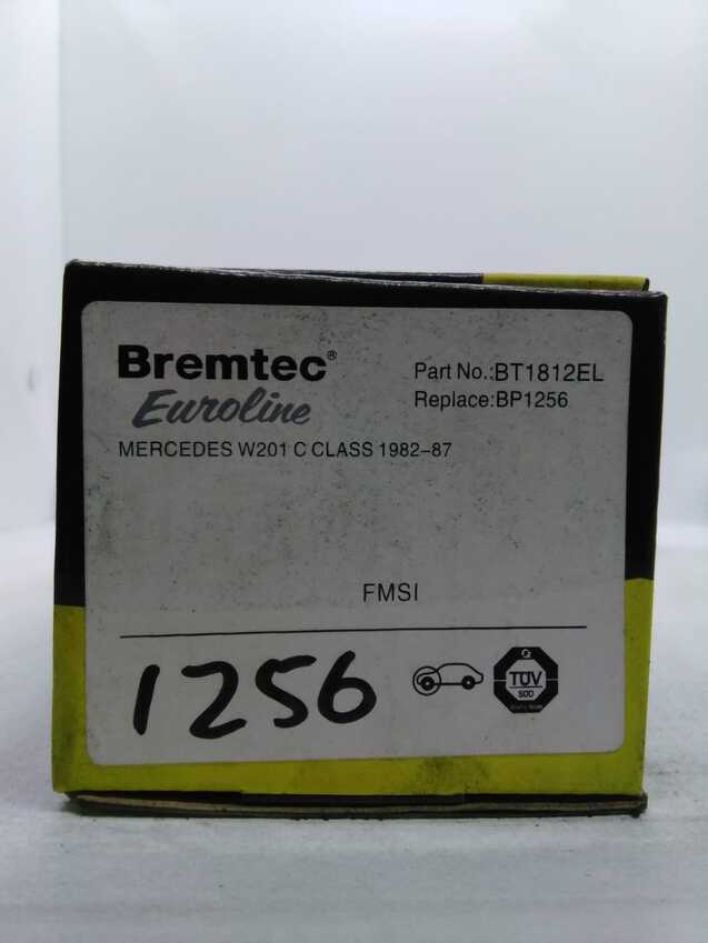 Bremtec Euroline Front Brake Pad Set For Mercedes-Benz 190 [W201] 1.8L/2.0L/2.6L