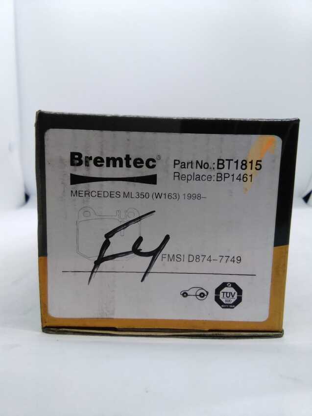 Bremtec Trade-Series Rear Brake Pad Set For Mercedes Ml350 W163 1998-On