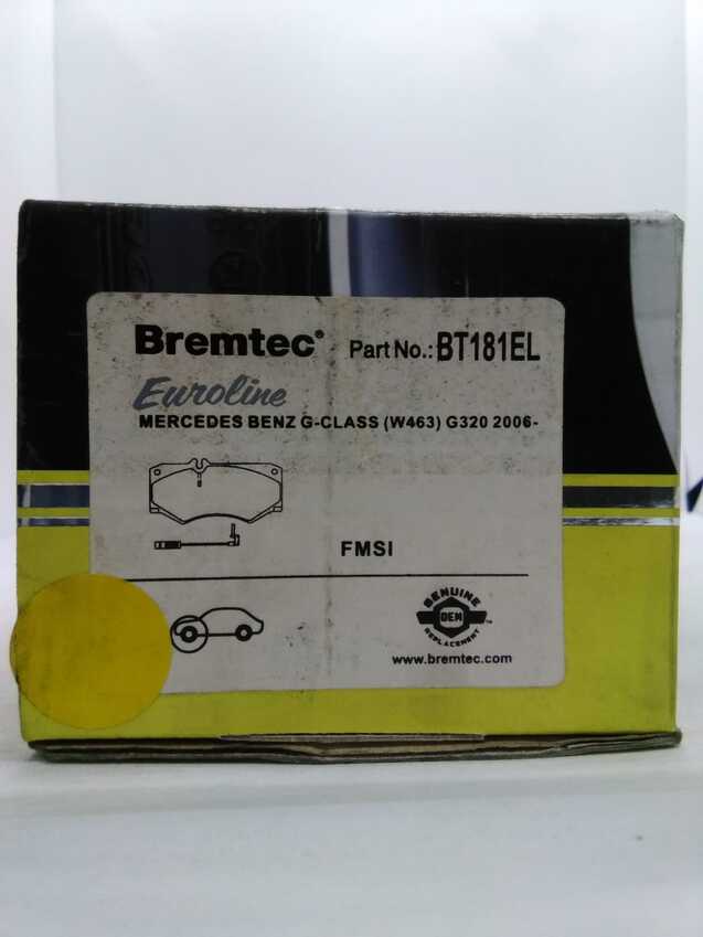 Bremtec Euroline Ceramic Brake Pad - BT181EL