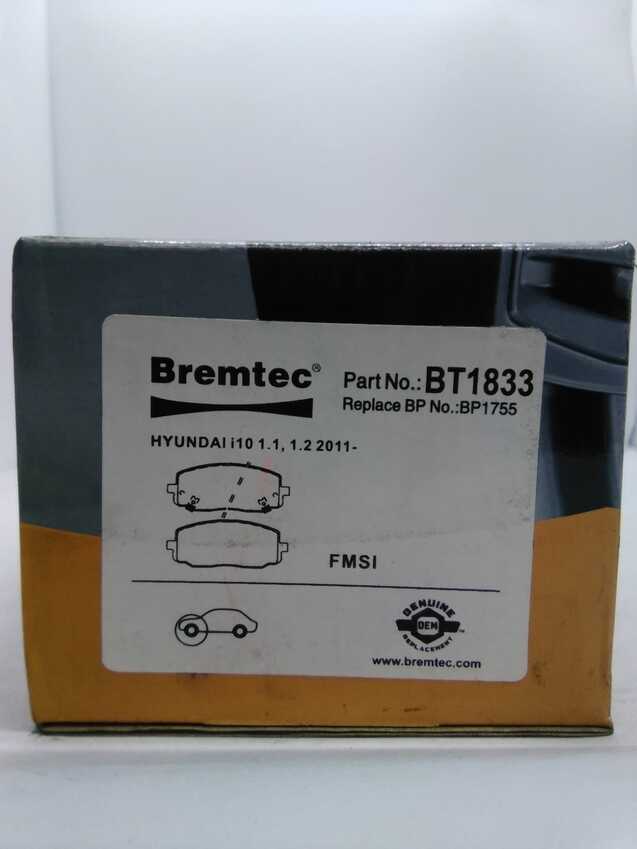 Bremtec Trade-Series Front Brake Pad Set For Hyundai I10 1.1L/1.2L 2011-On