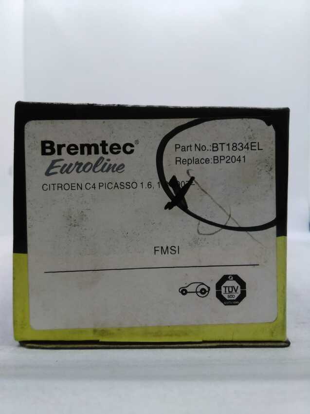 Bremtec Euroline Rear Brake Pad Set For Fiat Grand Punto 1.3L/1.4L 2006-On