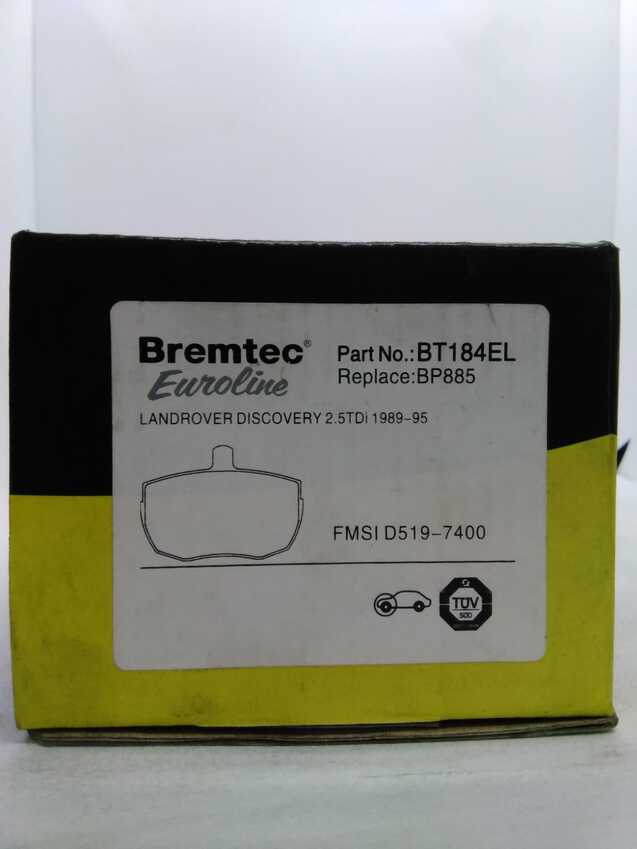 Bremtec Euroline Front Brake Pad Set For Rover 800 [XS] 827 Vitesse/SLI 2.7L