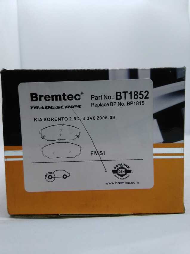 Bremtec Trade-Series Front Brake Pad Set For Kia Sorento 2.5L/3.3L V6 2006-09