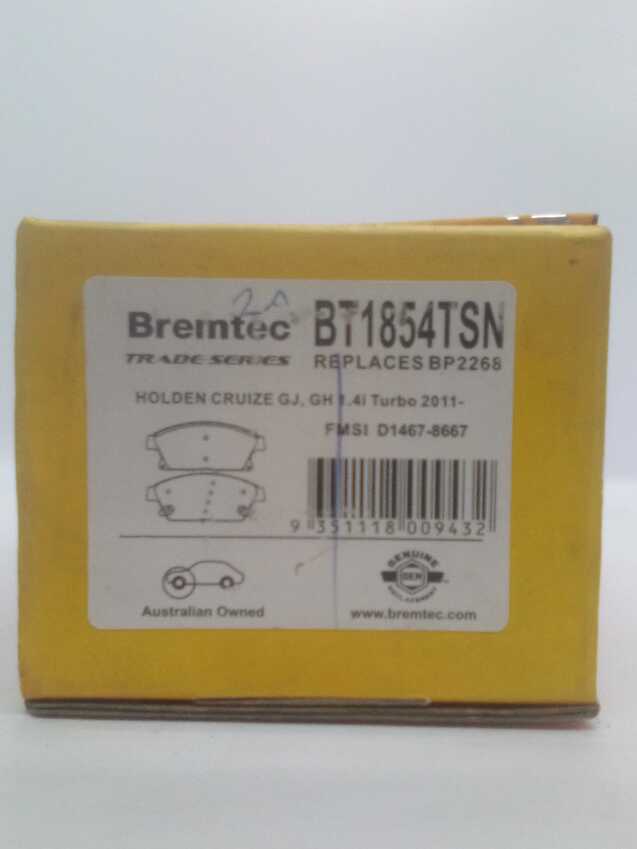 Bremtec Trade-Series Front Brake Pad Set For Holden Calais VF 3.6L/6.0L V6 V8