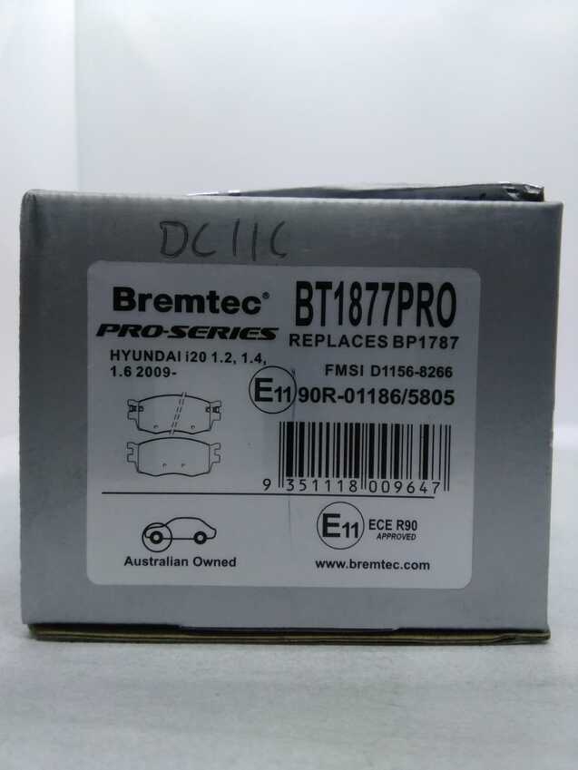 Bremtec Pro-Series Front For Hyundai I20 1.2L/1.4L/1.6L 2009-On