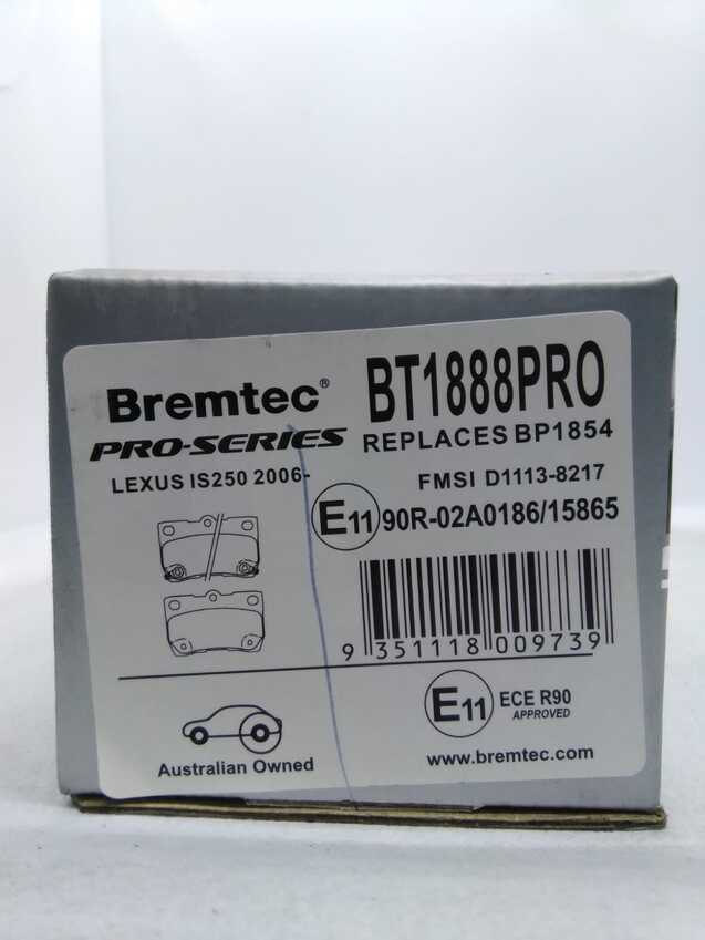 Bremtec Rear Pro-Sreies Brake Pad Set For Lexus GS430 (GRS, UZS) 2005-On