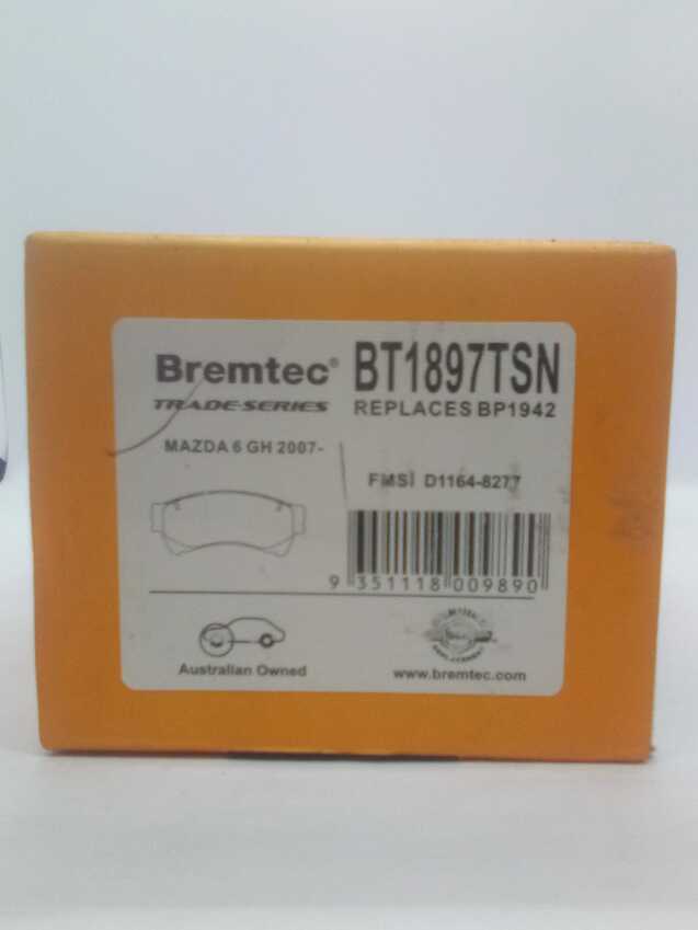 Bremtec Trade-Series Front Brake Pad Set For Mazda Mazda6 GG 2.3L, GH 2.2L/2.5L