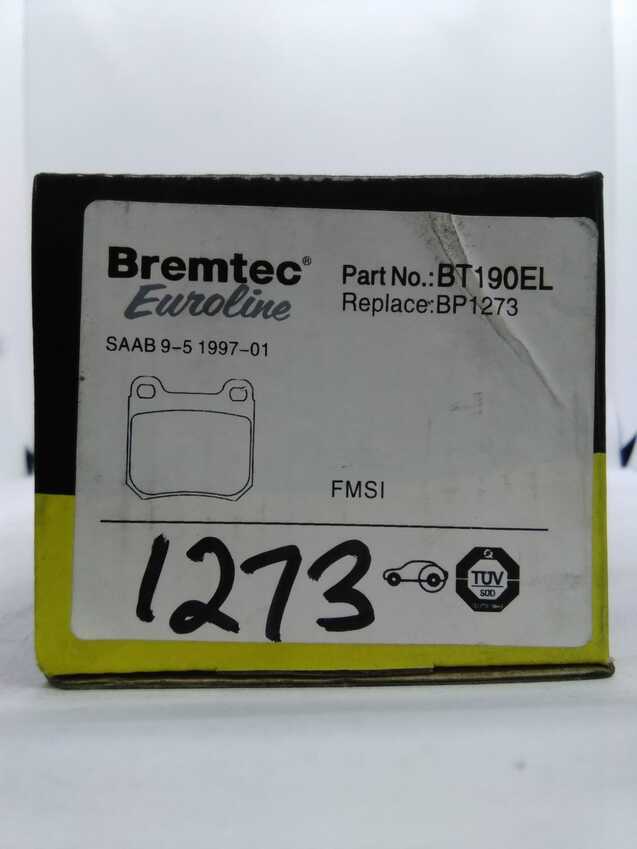 Bremtec Euroline Rear Brake Pad Set For Saab 9-3, 9-5 YS3D 1997-01