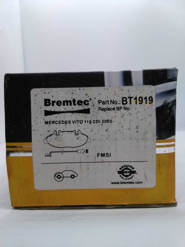 Bremtec Trade-Series Front Brake Pad Set For Mercedes Vito W639 2.2L/3.0L