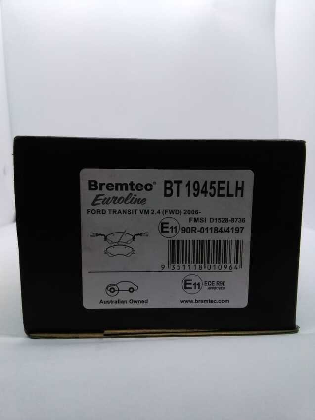 Bremtec Euroline Ceramic Brake Pad For Ford Transit 2.2L TD [VM] FWD Van