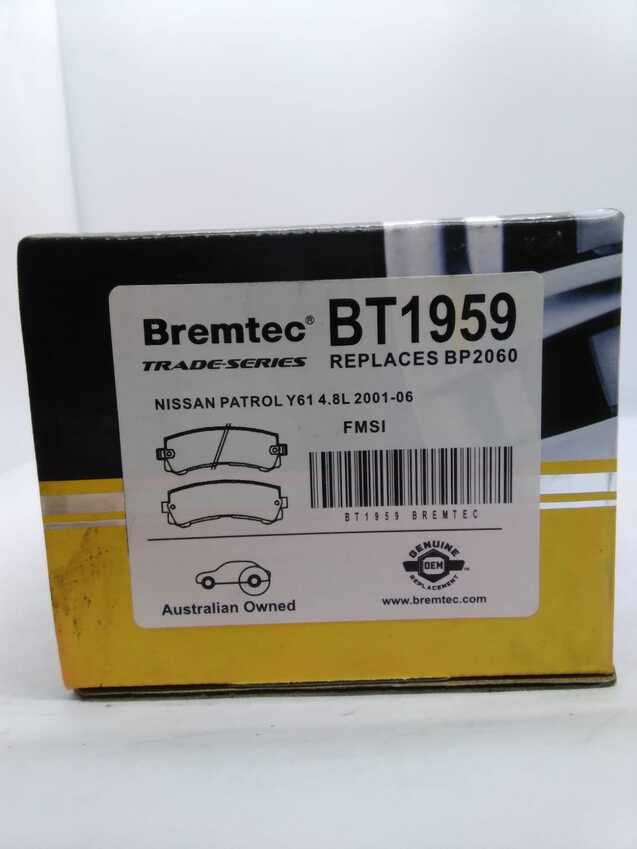 Bremtec Trade-Series Rear Brake Pad Set For Nissan Patrol Y61 4.8L 2001-06