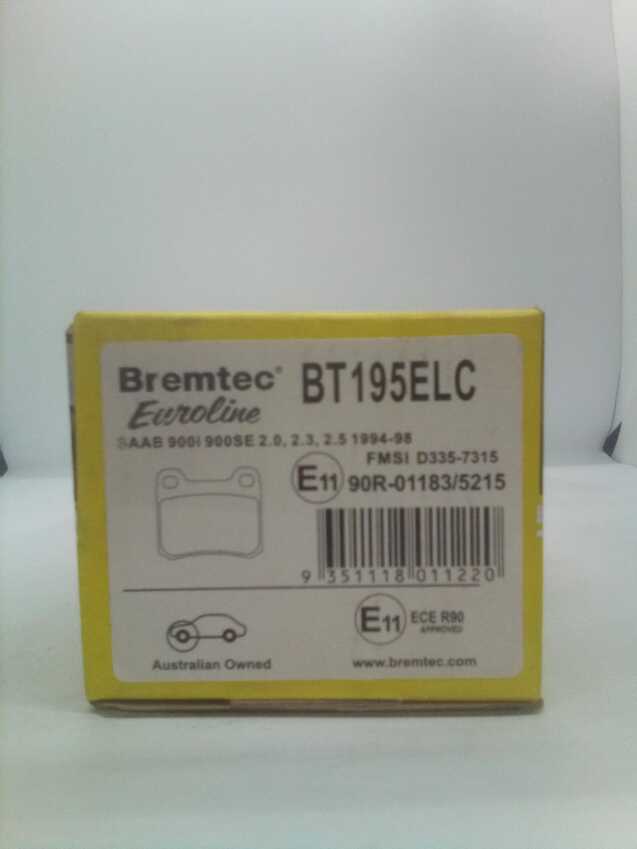 Bremtec Euroline Ceramic Rear Brake Pad For Mercedes-Benz 124 2.3L,E-Class
