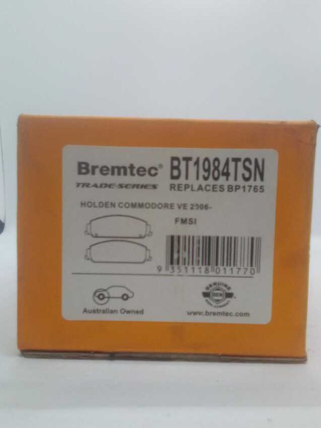 Bremtec Trade-Series Front Brake Pad Set For Holden Calais VE 3.6L/6.0L V6 V8