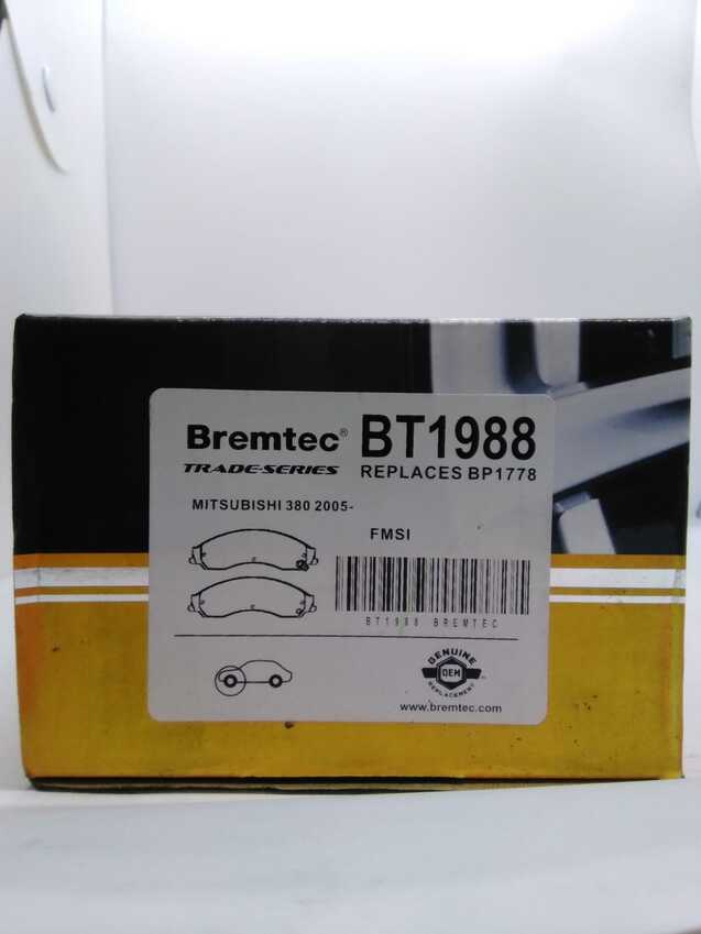 Bremtec Trade-Series Front Brake Pad Set For Mitsubishi 380 2005-On