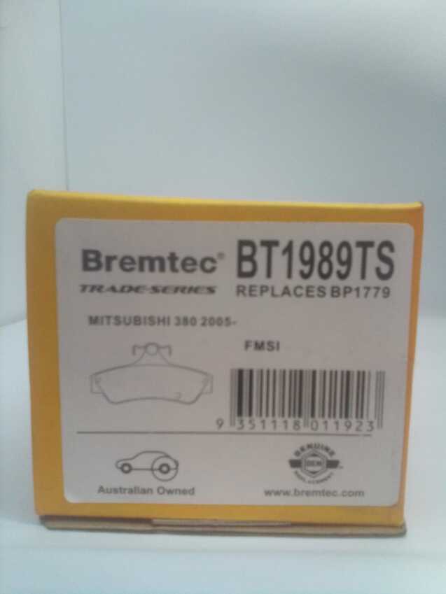 Bremtec Trade-Series Rear Brake Pad Set For Mitsubishi 380 [DB] 3.8L