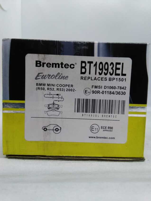 Bremtec Euro Line Ceramic Disc Brake Pads - BT1993EL