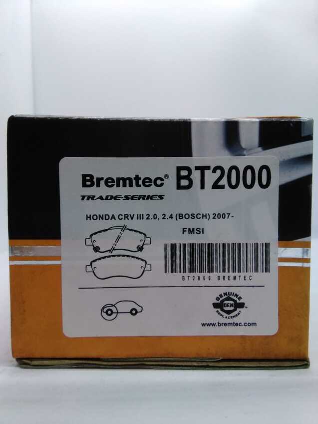 Bremtec Trade-Series Front Brake Pad Set For Honda Crv III 2.0L/2.4L 2007-On