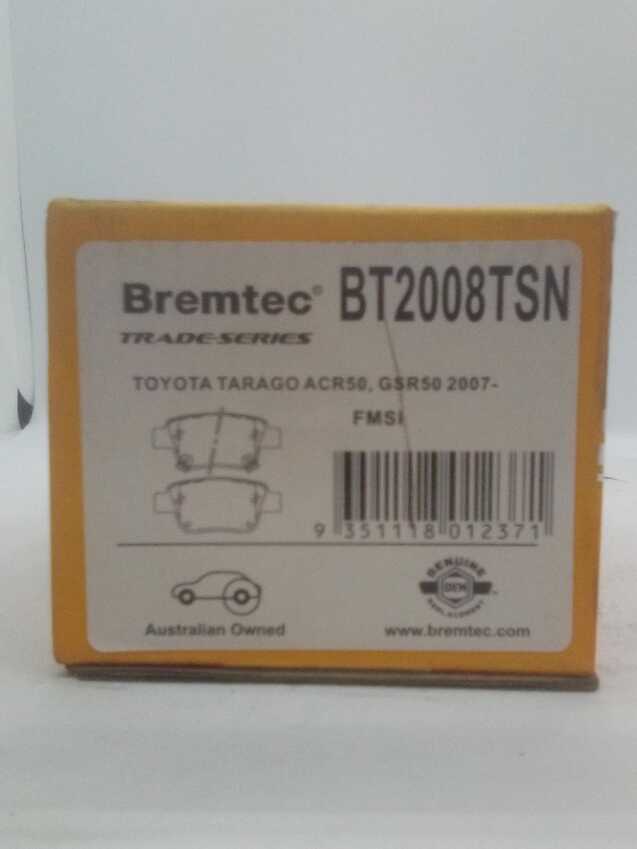 Bremtec Trade Line Disc Brake Pads - BT2008TSN