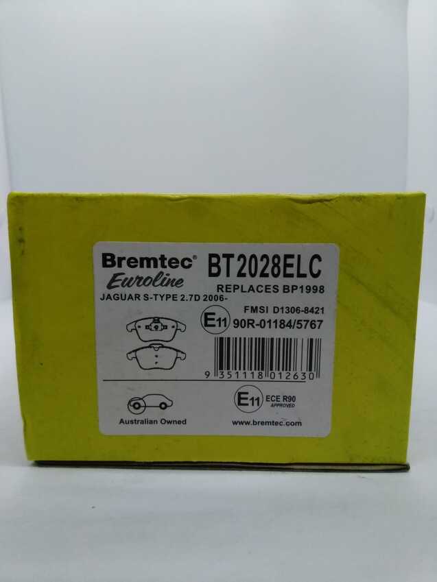 Bremtec Euroline Front Brake Pad Set For Ford Mondeo [MA, MB,MC] 2.0L/2.3L XR5