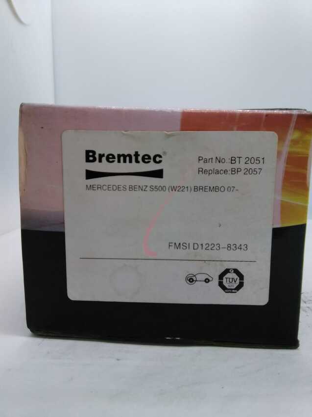 Bremtec Trade-Series Front Brake Pad Set For Mercedes Benz S500 W221 2007-On