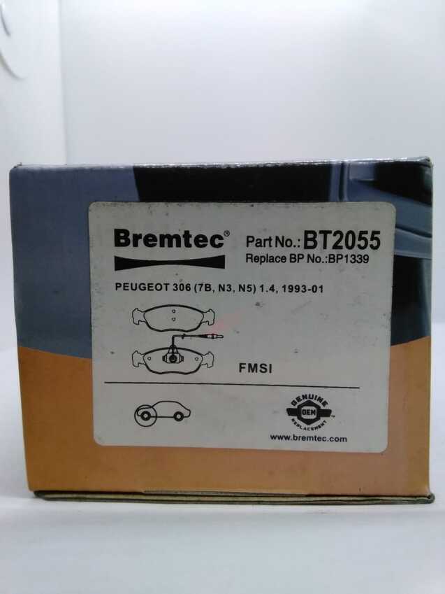 Bremtec Trade-Series Front Brake Pad Set For Peugeot 306 [7B N3 N5] 1.4L