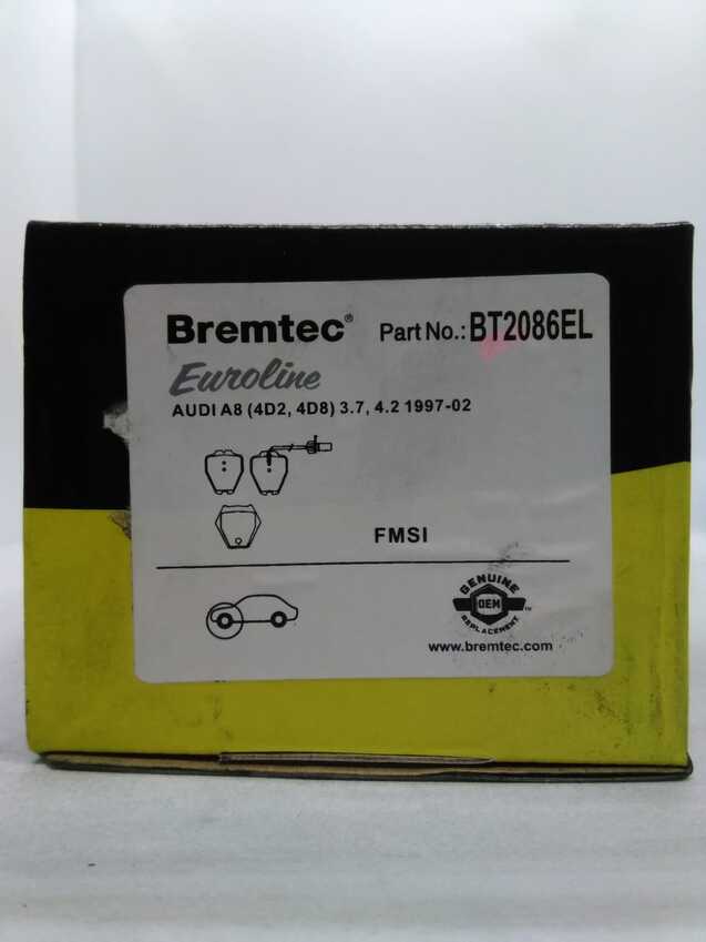 Bremtec Euro Line Ceramic Disc Brake Pads - BT2086EL