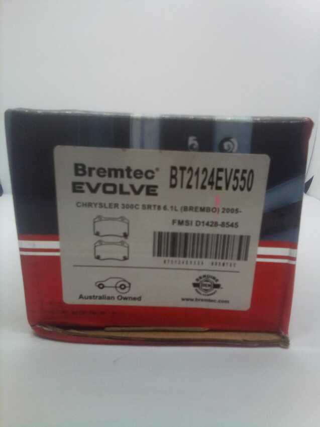 Bremtec Evolve Rear Brake Pad Set For Jeep Grand Cherokee IV WK 6.1L SRT8