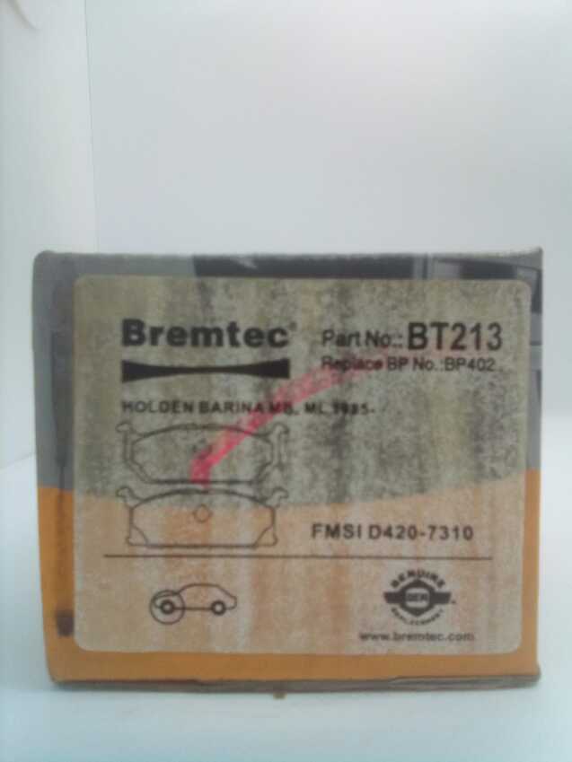 Bremtec Trade-Series Front Brake Pad Set For Holden Barina MB, Ml