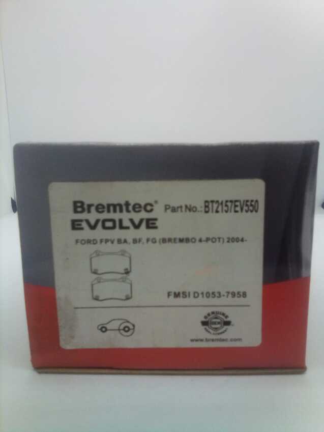 Bremtec Evolve Rear Brake Pad Set For Ford Fpv BA, BF, FG (4-Pot) 2004-On
