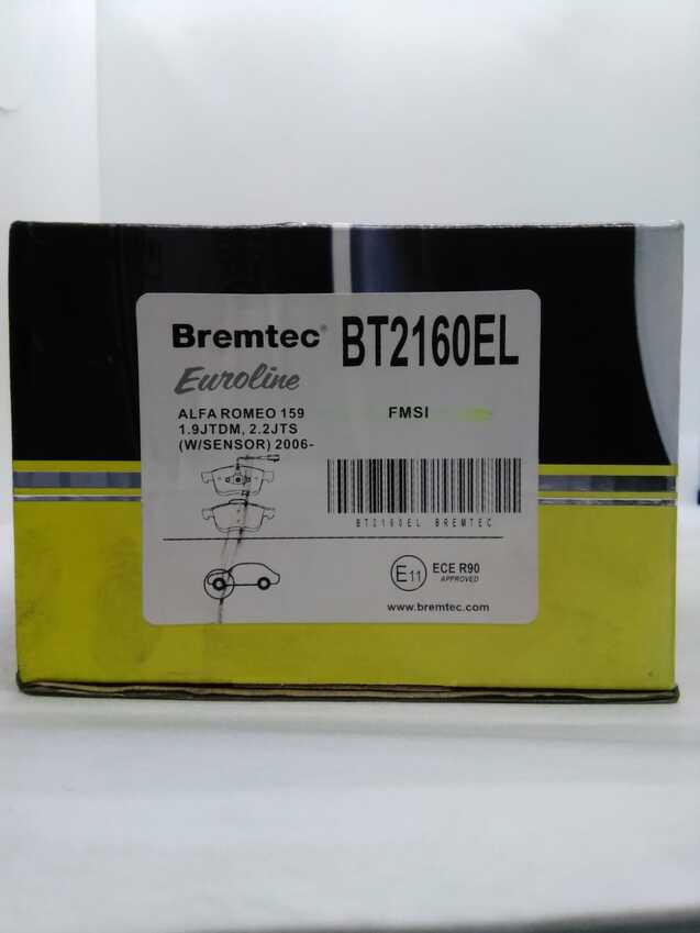 Bremtec Euro Line Ceramic Disc Brake Pads - BT2160EL