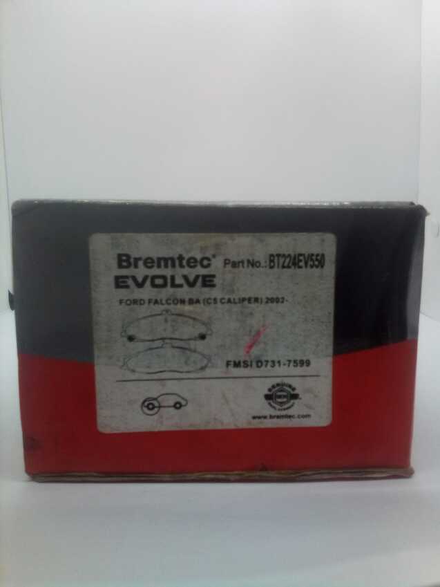Bremtec Evolve Front Brake Pad Set For Ford Falcon BA (C5 Caliper) 2002-On