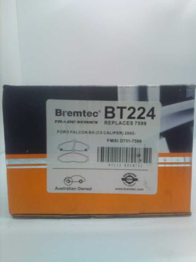 Bremtec Trade-Series Front Brake Pad Set For Ford Falcon BA C5 Caliper