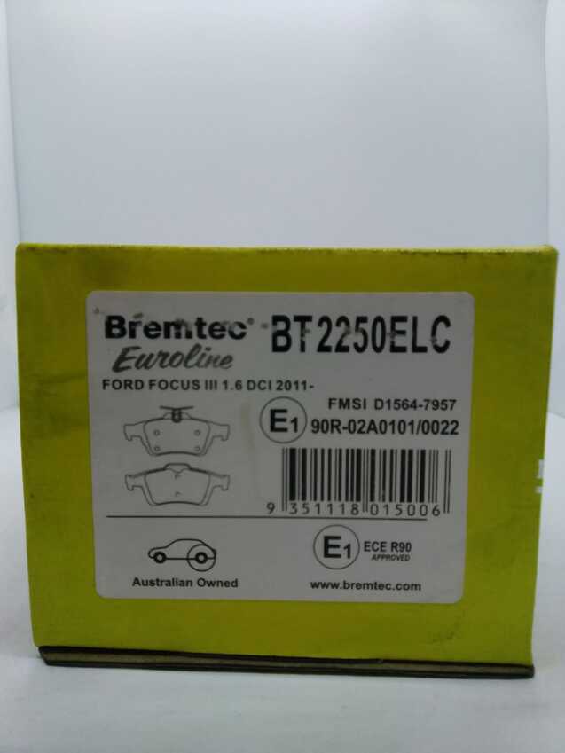 Bremtec Euroline Ceramic Rear Brake Pad For Volvo C30 2.4L,V40 1.6L,V5 2.4L