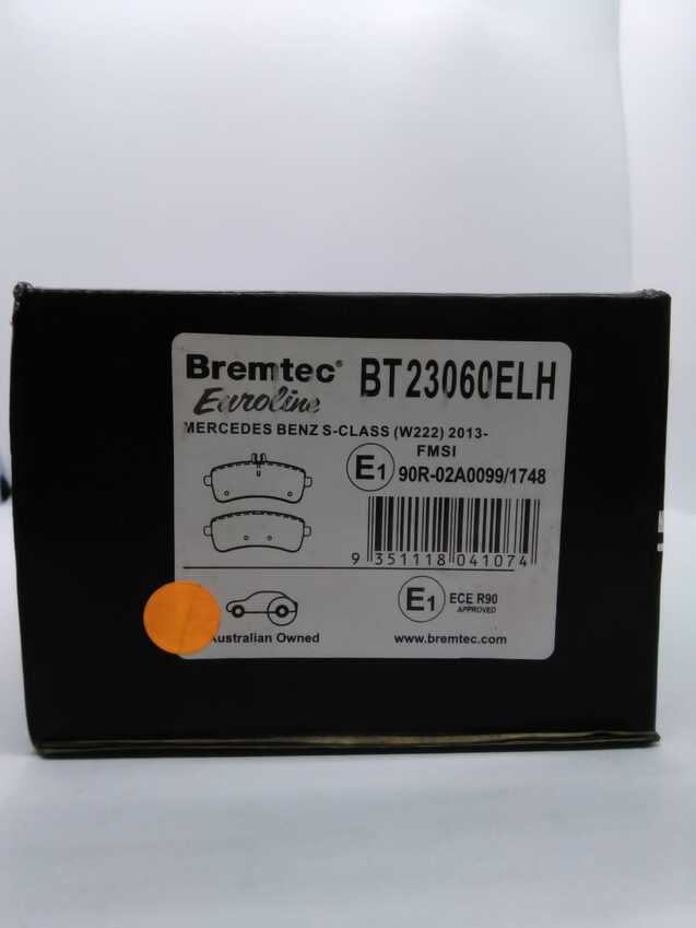 Bremtec Euroline Rear Brake Pad Set For Mercedes Benz S-Class W222 2013-On