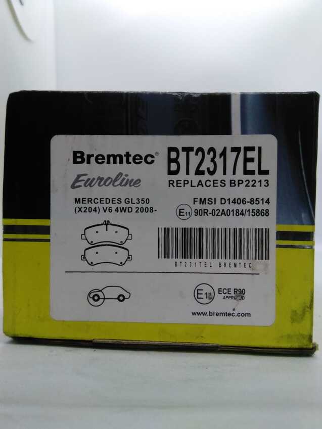 Bremtec Euroline Ceramic Brake Pad - BT2317EL