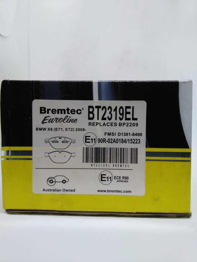 Bremtec Euroline Front Brake Pad Set For BMW X5 XDrive 50I F15 2013-2018