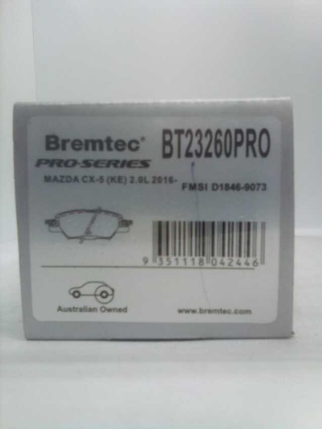 Bremtec Pro-Series Rear Brake Pad For Mazda CX-5 KE, KF 2.0L/2.5L/2.2L AWD SUV