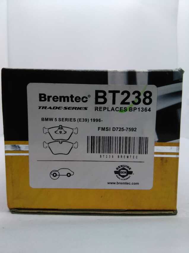 Bremtec Trade-Series Front Brake Pad Set For BMW 5 Series E39 1996-