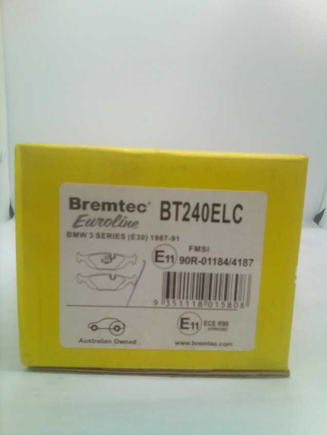 Bremtec Euroline Ceramic Rear Brake Pad For BMW 3,5,6,7 316 1.8L,320 2.7L,325