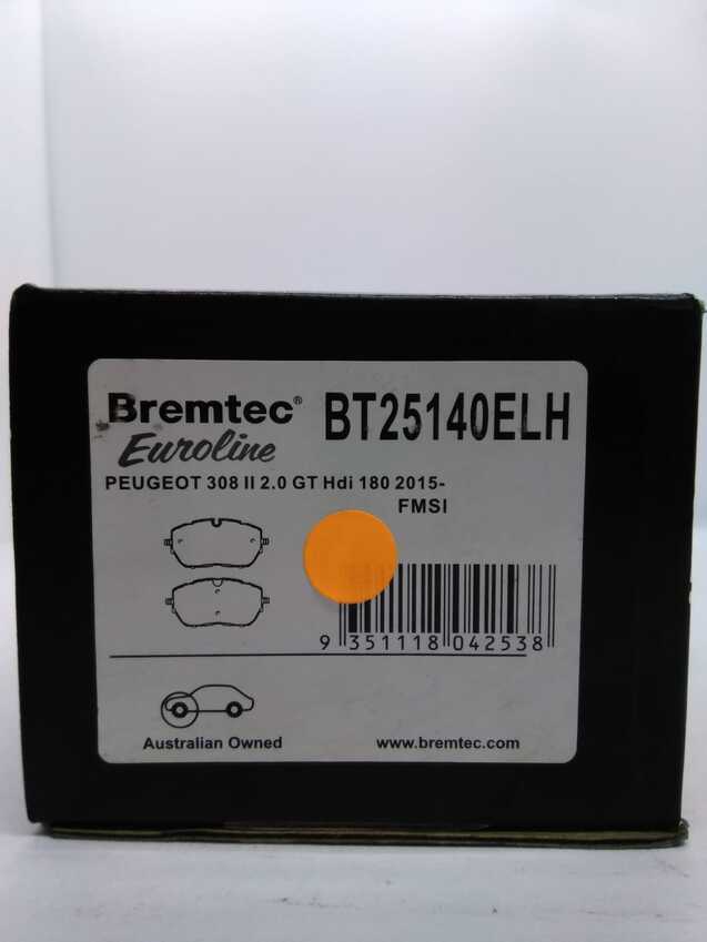 Bremtec Euroline Ceramic Brake Pad - BT25140ELH