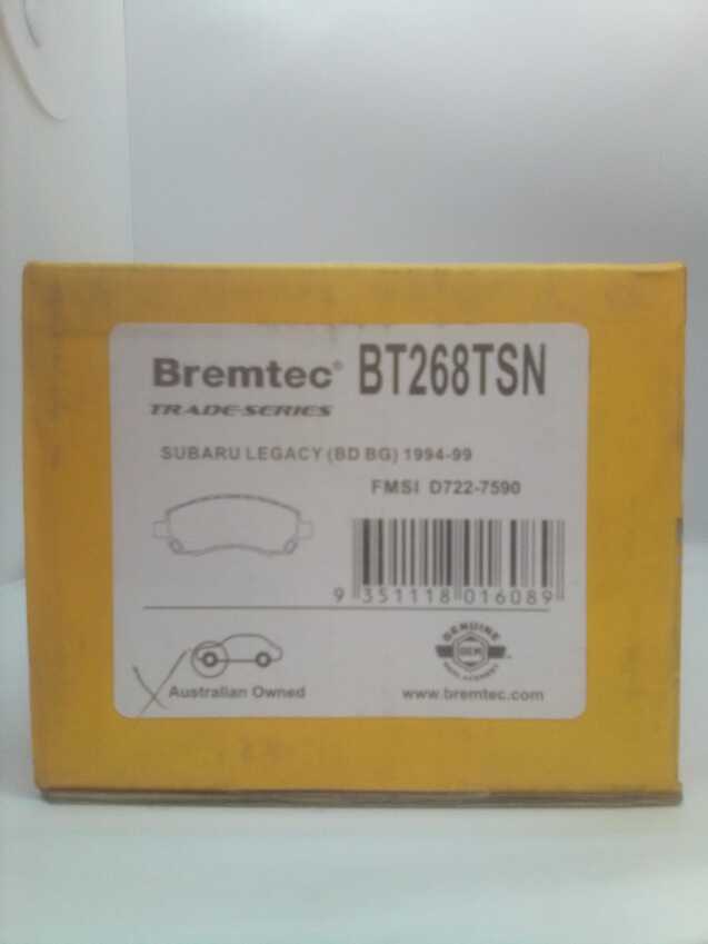 Bremtec Trade Line Disc Brake Pads - BT268TSN
