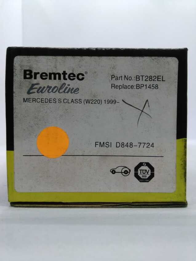 Bremtec Euroline Rear Brake Pad Set For Mercedes S Class W220 1999-On