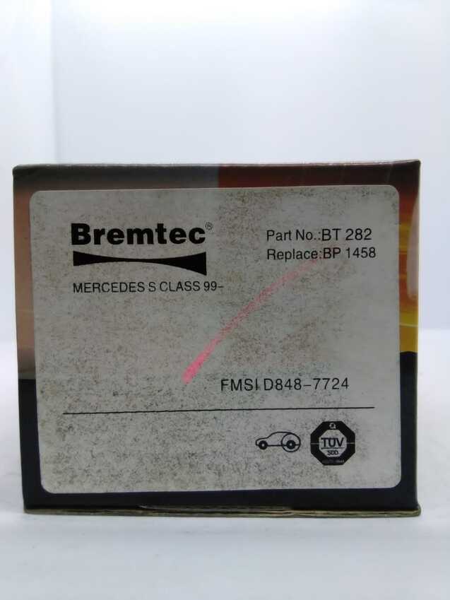 Bremtec Trade-Series Rear Brake Pad Set For Mercedes S Class W220 1999-On
