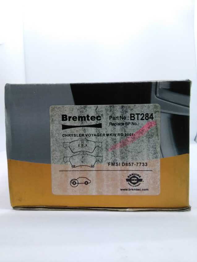 Bremtec Trade-Series Front Brake Pad Set For Chrysler Voyager MK IV RG 2001-On